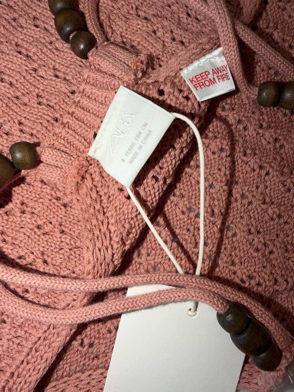 NWT Zara Pink Knit Halter Kids Dress 4Y - Picture 5 of 5